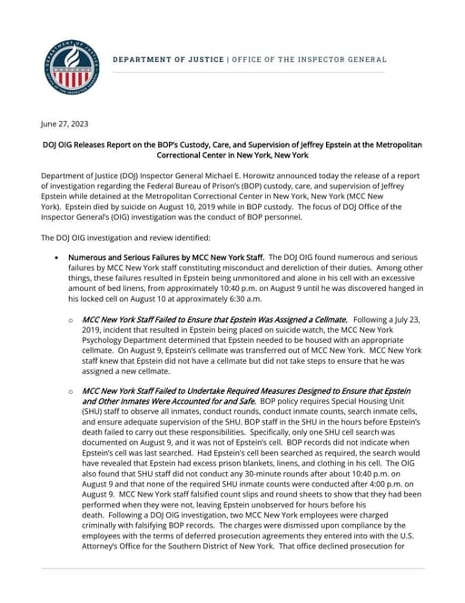 Preview of 2023_06_27_OIG_Press_Release